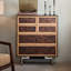 Commode 6 tiroirs 35,43 po Mid-Century