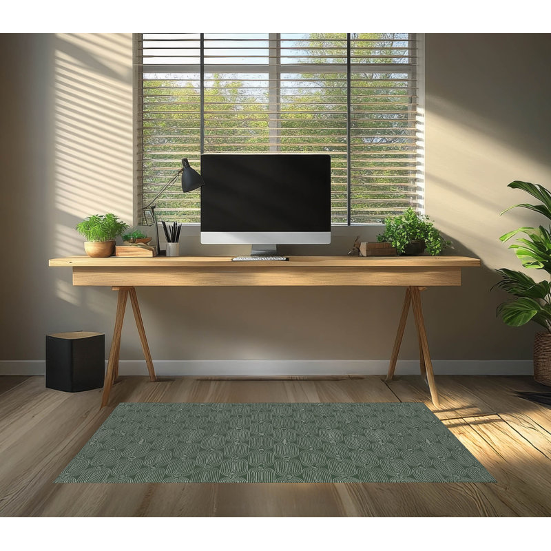 Tapis de bureau léger Earthy Embrace, L 5 pi x L 3 pi, Chimichurri