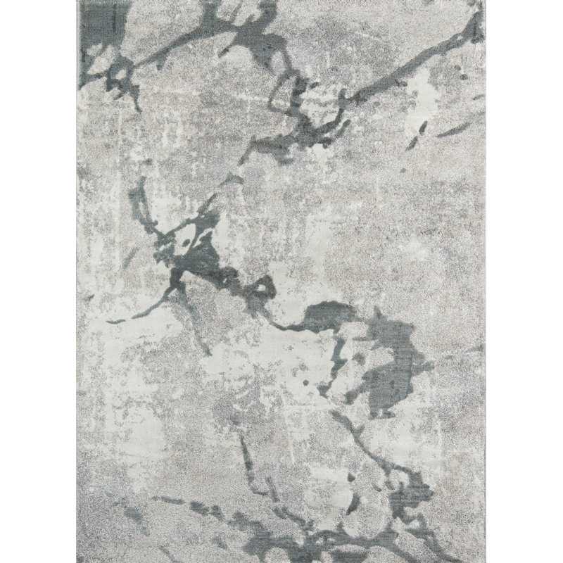 Tapis abstrait gris Northwick, Rectangle 2 pi x 3 pi