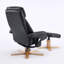 Chaises d'appoint chauffantes chauffantes, salon en cuir PU noir