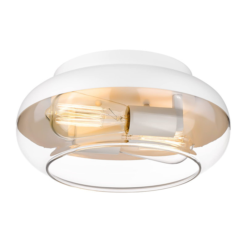 Plafonnier encastré en verre Murell, Blanc
