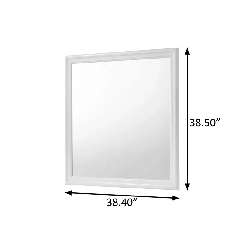 Miroir transitionnel l 38,4 po, blanc, Blanc