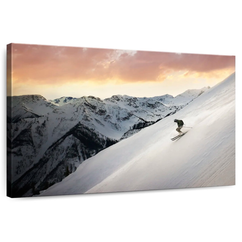 Sireci Skiing Alone, 34" H x 51" W
