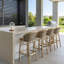 Tabouret de bar extérieur en rotin PE style campagne française PURPLE LEAF avec accoudoirs ergonomiques (1 chaise)-2092381524