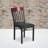 Ringel Vertical Back Metal and Wood Restaurant Chair w/ Vinyl Seat-24691304