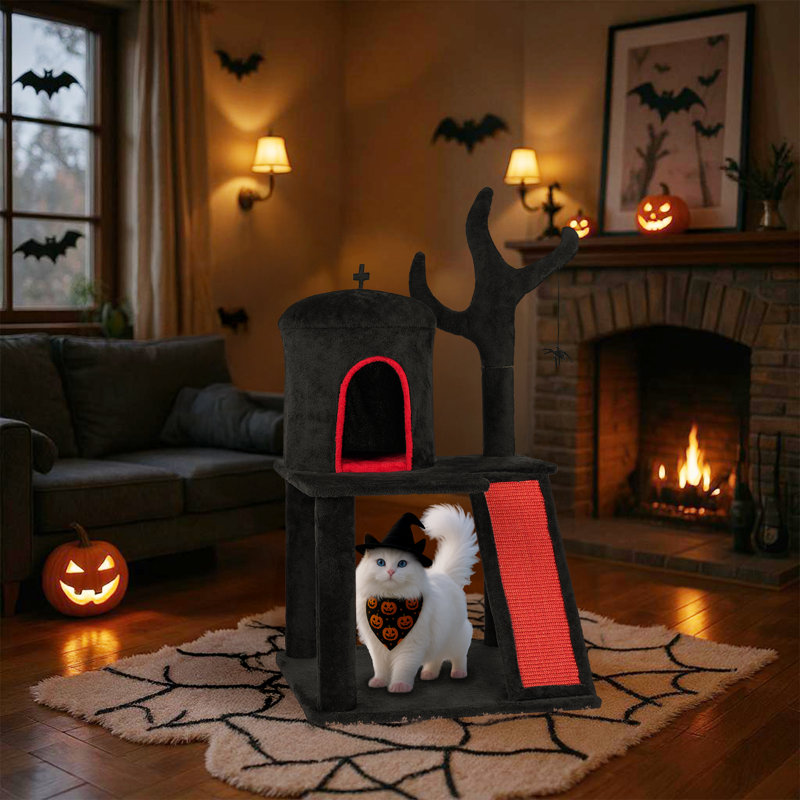 41'' Halloween Gothic 2-Tier  Cat Tree