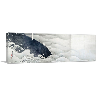 Éléphant et baleine par Jakuchu Ito - Reproduction d'art sur toile panoramique