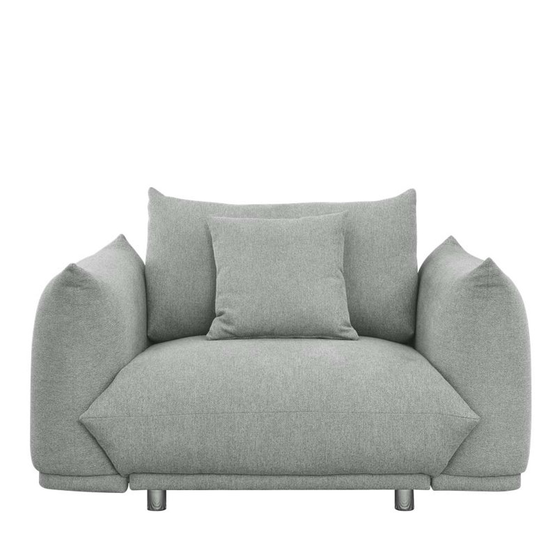 Upholstered Armchair, Gray 100% Polyester