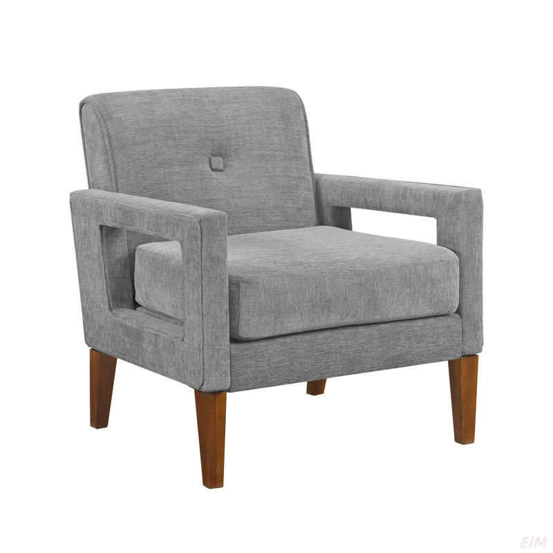 Fauteuil 1 pièce Modern Living Chenille, Gris
