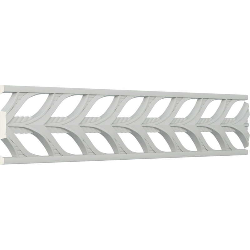 SAMPLE - Endurathane Monique Pierced Moulding, 2"H x 1/4"P x 12"L, Factory Primed