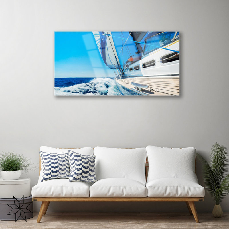 Boat Landscape - Unframed Photograph on Glass