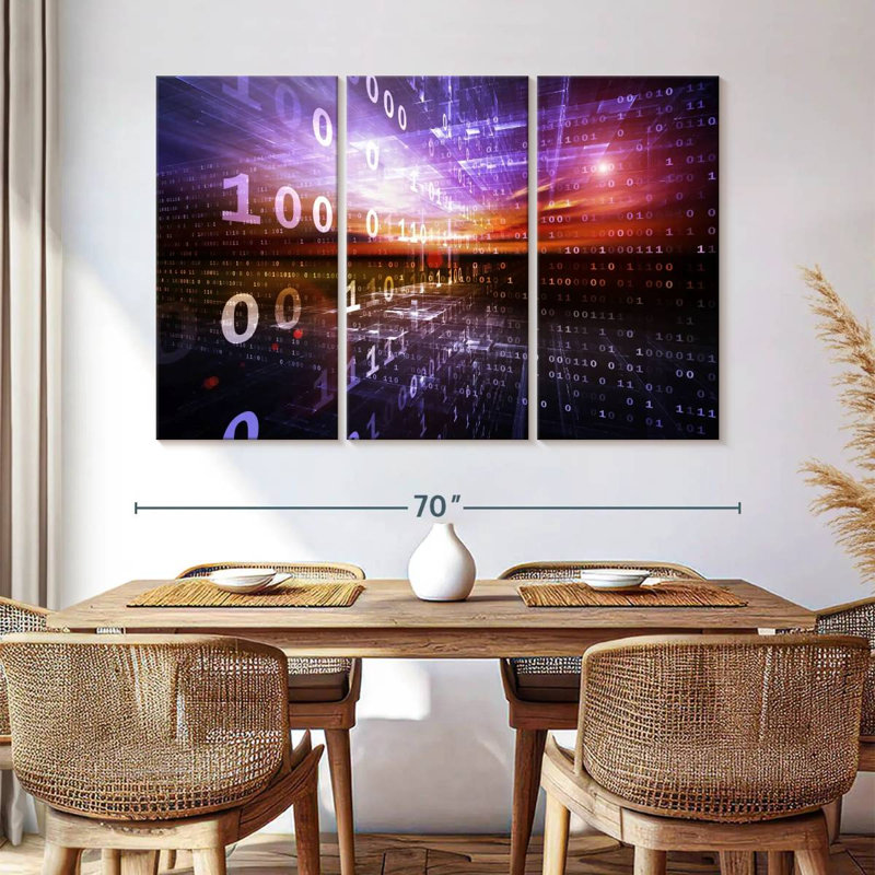 Keiri Digital Numbers, 42" H x 65" W