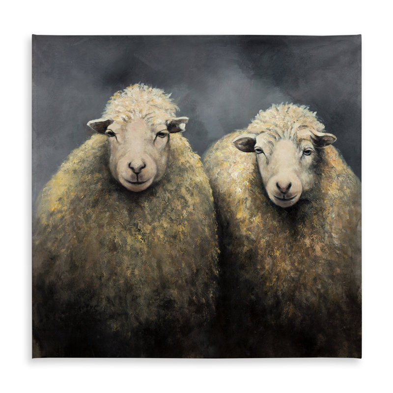 Wool Sheeps Beige Tablecloth | Farm Animals Indoor Outdoor Decor