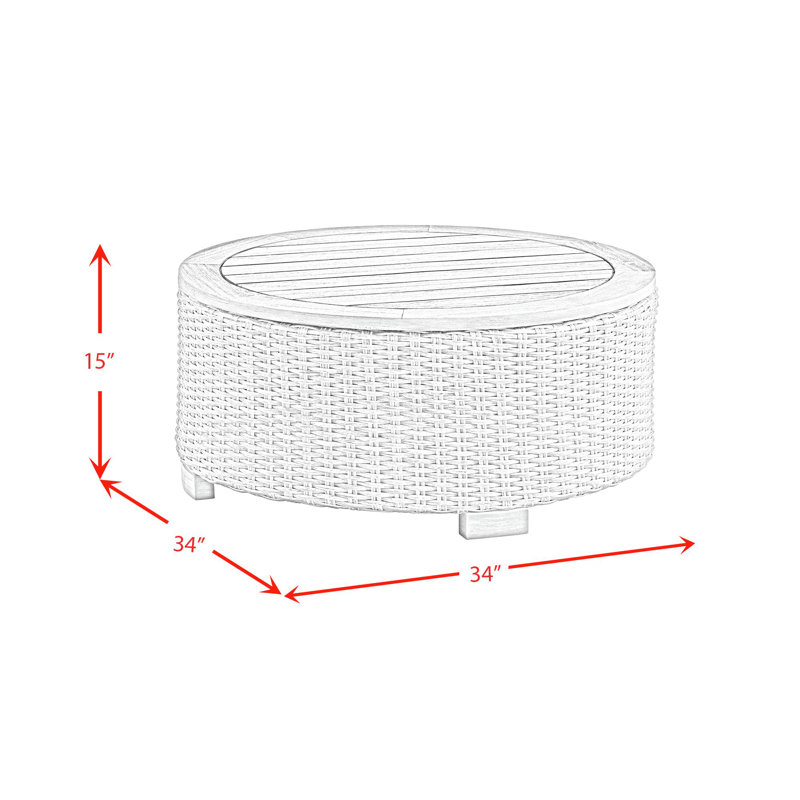 Latitude Run® Eyne Round Coffee Table - Tan