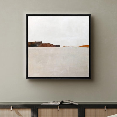 Minimalist Landscape " Brown Pastel Paint Stroke Landscape Abstract Shapes Modern Art Decoration Nordic Minimal Calm/Zen "