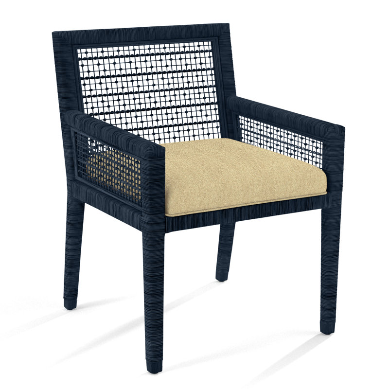 Pine Isle Arm Chair, Beige Sugar Performance; 0863-93, Willow