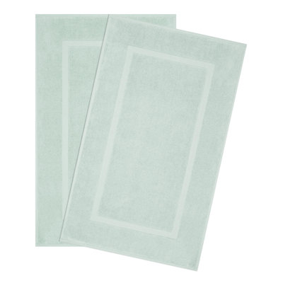 Tapis de bain 100% coton pour salle de bain, paquet de 2 tapis de sol à séchage rapide 20 x 34 po