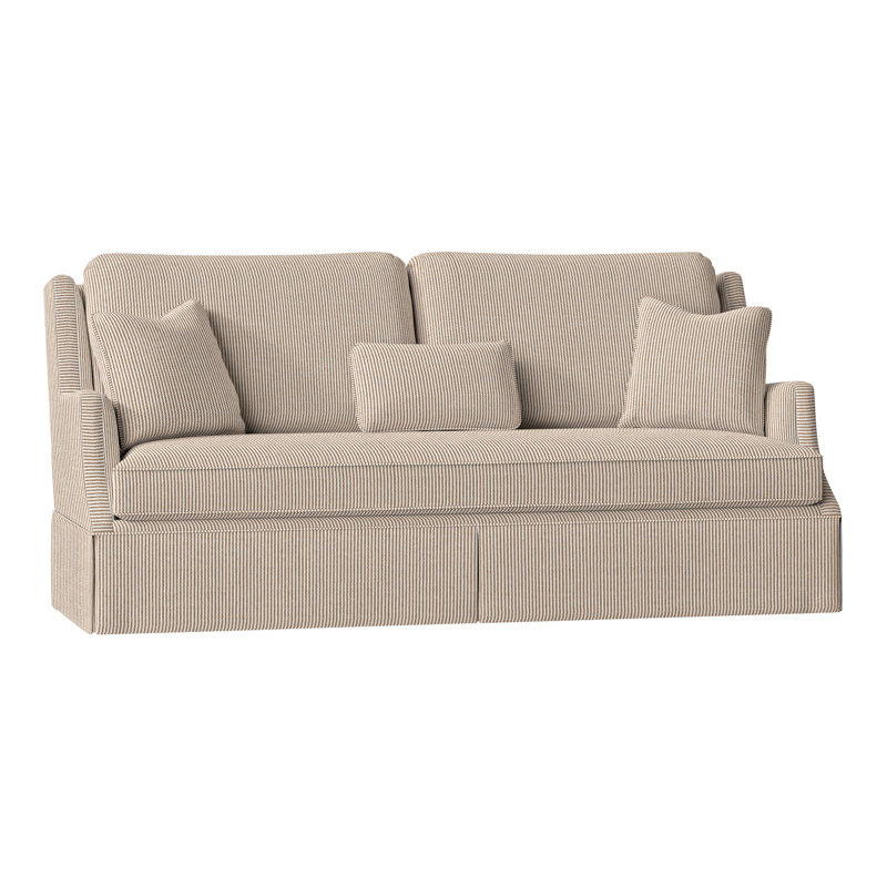 Savannah 87.5" Chenille Round Arm Sofa with Reversible Cushions, Perigold Replay Taupe