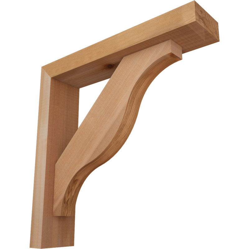 Support Funston Block avec support décalé, 16 x 16, Cèdre rouge occidental de l 3 1/2 po (lisse)