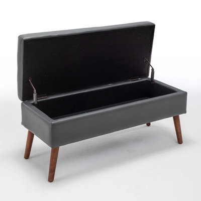 43.3“W End Bed Storage Bench Living Room Bench With Wood Legs