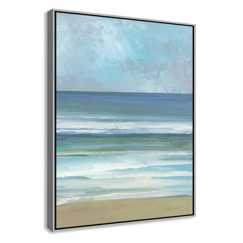 «Gentle Waves II» par Sally Swatland, H 41,5 po x l 31,5 po, Argent argent