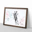 Giraffe with Paint Splashes - Picture Frame Graphic Art Print-56713247-56713249