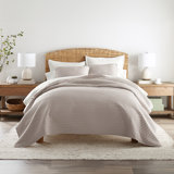 Becky Cameron Lightweight All Season Stripe Stitch Quilt Set with Shams
