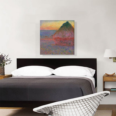 «Haystack 1891» par Claude Monet, reproduction d'art sur toile tendue