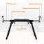 Support robuste compatible pour scie à onglets – Cadre en fer pliable et portable, capacité de 200 kg, rail coulissant de 195 cm, supports de montage à dégagement rapide, compatible avec la plupart des scies à table et à onglets