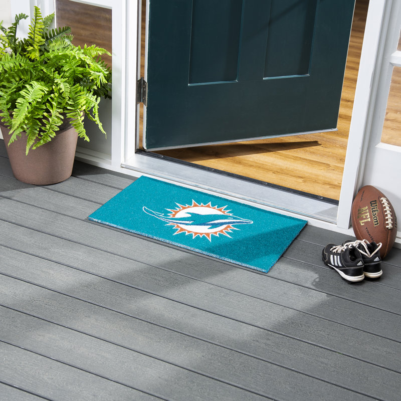 Full Color PVC Mat, 16" x 28", Miami Dolphins