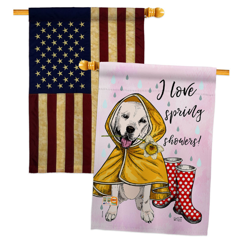 Drapeau de maison en polyester à 2 côtés 40 x 28 po