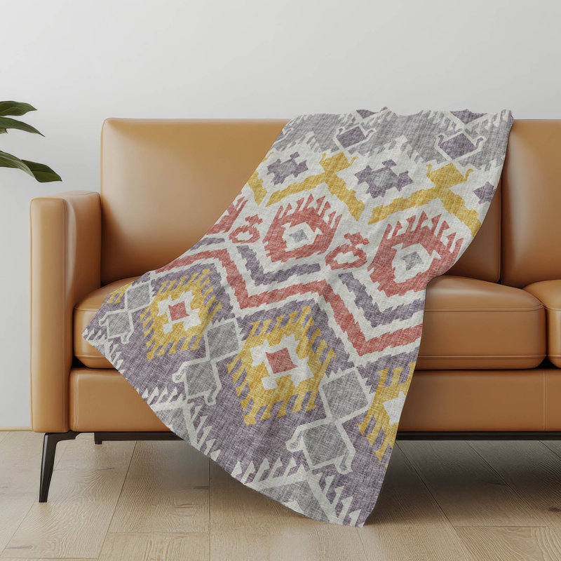 Jeté Sherpa Boho Addison, Mauve