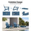 Chaises berçantes pliables en PEHD Adirondack avec repose-pieds rétractable-1499233222