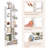 Tree Bookshelf 5-Tier Freestanding Display Rack, Corner Storage Organizer for Living Room Bedroom Office
