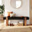 55" Solid Wood Entryway Shoe Bench