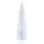 Snow Flocked 7' Artificial Tree, White Slim Pencil With Plastic Base Stand For Interior Decoration 7 Foot Improvement