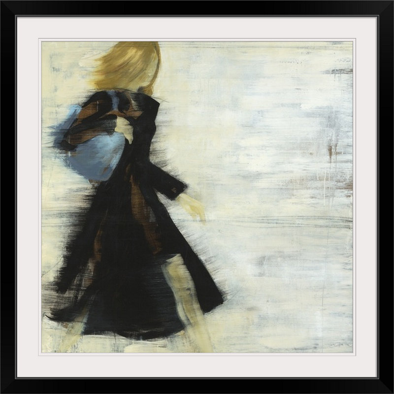 'avance Rapide Par Kari Taylor Peinture Impression, 28" H x 28" lx 1" p, Noir encadré