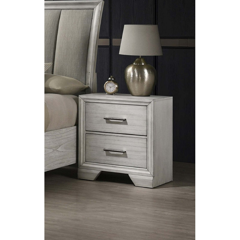 Table de bout de table de bout avec 1 tiroir et 2 tiroirs de rangement de style contemporain