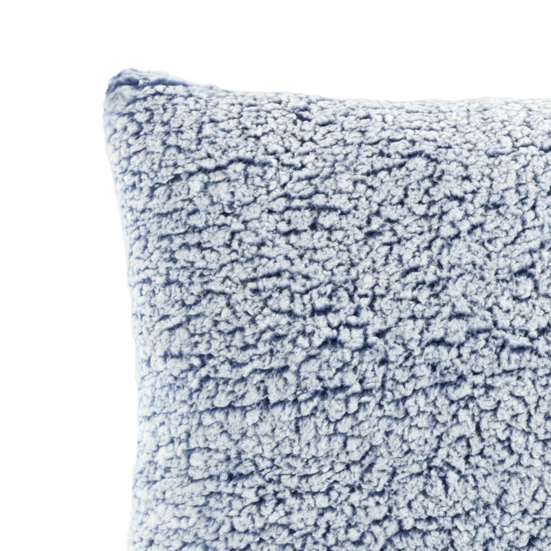 Olivia Sherpa Square Throw, Blue