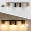Luminaire de meuble-lavabo moderne noir et laiton antique avec abat-jour en verre transparent pour salle de bain-1329422227