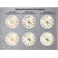 Horloge murale en verre trempé beige marbré, chiffres romains élégants, décoration intérieure unique, art mural moderne-249369542-249369537