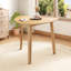 Table d'appoint triangulaire moderne avec pieds en bois massif pour espaces de vie compacts-1729825873