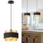 1 - Light Matte Black Drum Pendant