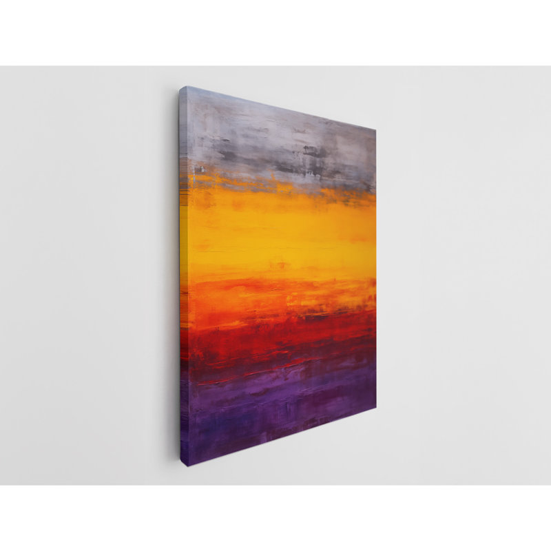 Impression sur toile de bandes de peinture colorées, décoration murale moderne pour la maison et le bureau, H 24 po x l 16 po