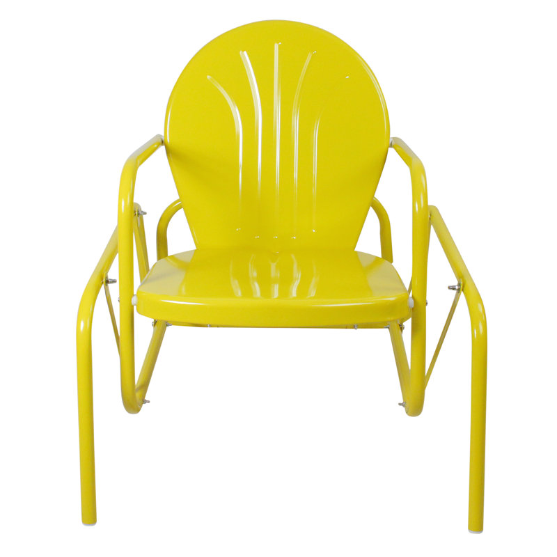 Chaise de patio d'extérieur, Jaune