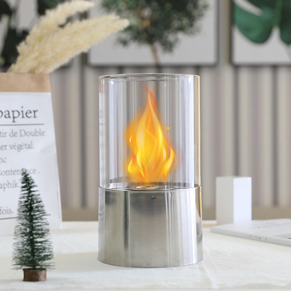Bio-Ethanol Outdoor Tabletop Fireplace with Flame Guard