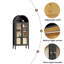 Armoire arquée moderne avec portes en verre, armoire de rangement de 72 po de hauteur à capteur automatique de hauteur avec tablette réglable en hauteur et bibliothèque à 2 tiroirs-137190429-137190419