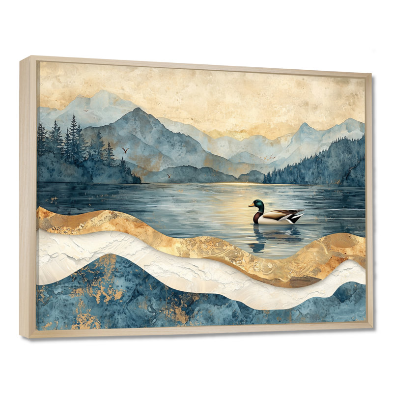 Genesi - animaux, art mural, H 12 po x l 20 po, Impression encadrée flottante, Crème, crème