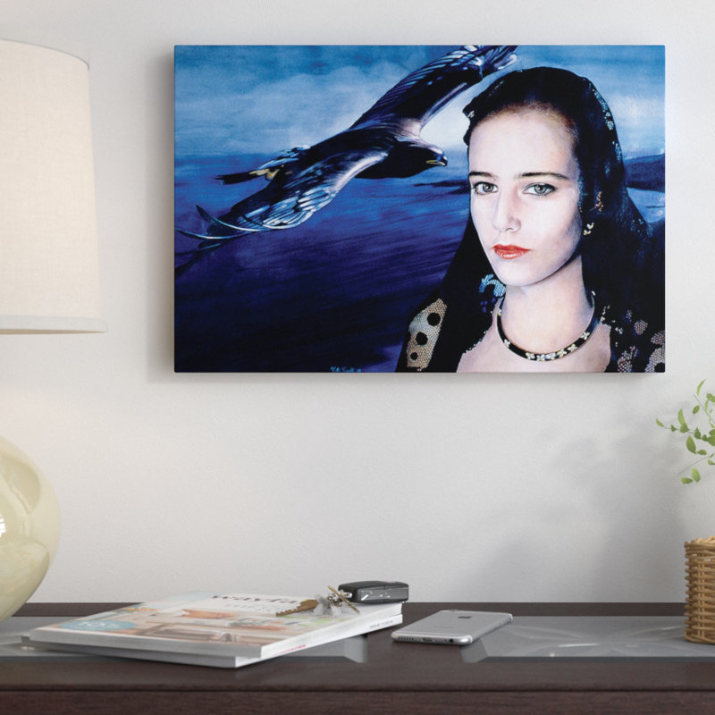 Aria par Titti Garelli - reproduction d'art sur toile tendue, H 18 po x l 26 po x P 1,5 po, Toile avec cadre noir