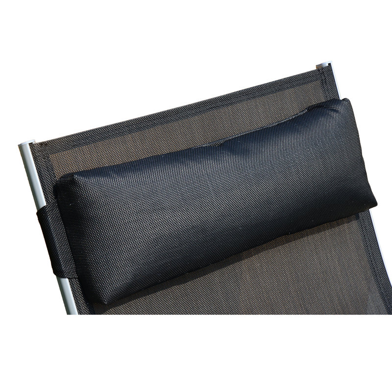 137cm Long Reclining Single Chaise, Black